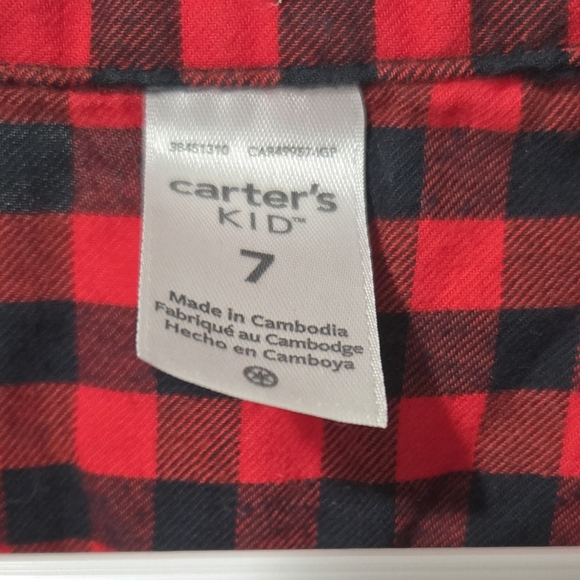 Carter's Kids Plaid Button Down Shirt - Picture 2 of 4
